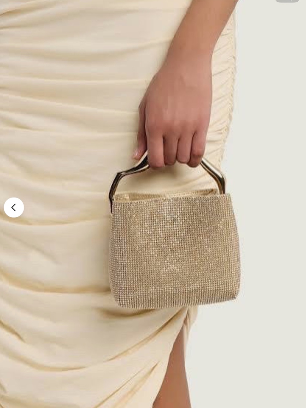 NWT CULT GAIA SOLENE GOLD RHINESTONE PURSE!
